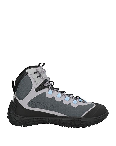 DIOR Stiefelette Grau Leder, Gewebefasern