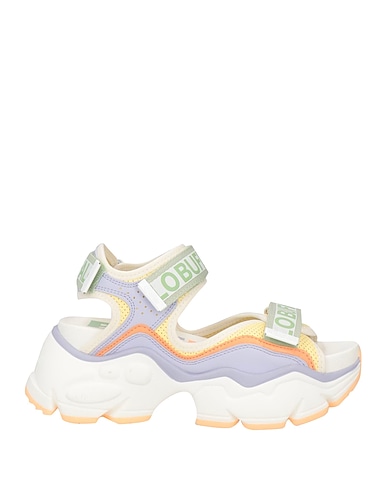 BUFFALO Sandals Pastel yellow Nylon, Textile fibres