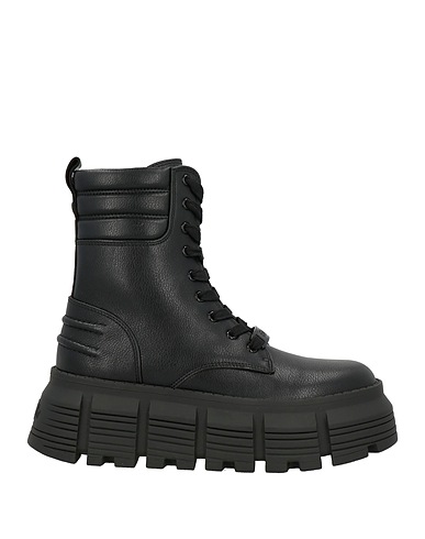 BUFFALO Ankle boot Black Textile fibers
