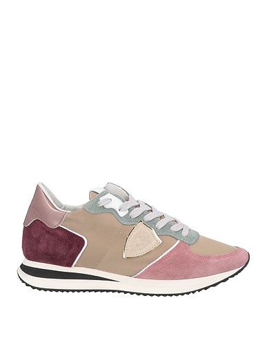 PHILIPPE MODEL Sneakers Khaki Leather, Textile fibers