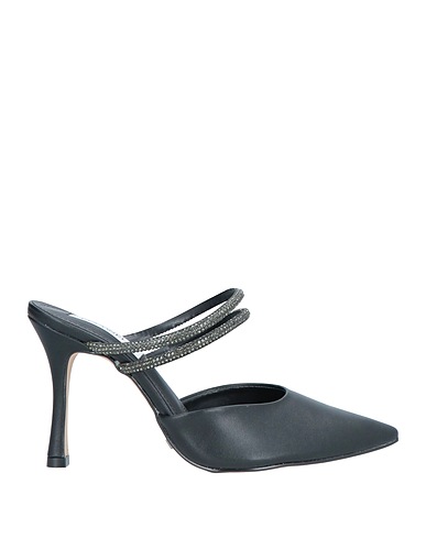 CECCONELLO Mules and clogs Black Textile fibres