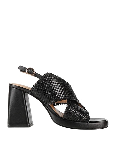 EMANUÉLLE VEE Sandals Black Leather