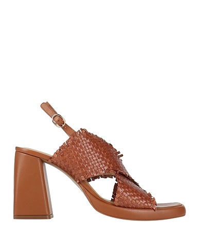 EMANUÉLLE VEE Sandals Tan Leather