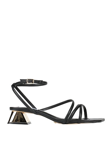 CECCONELLO Sandals Black Textile fibers
