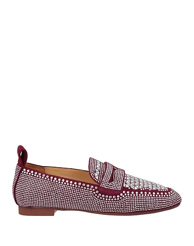 MASSIMO SANTINI Loafers Burgundy Textile fibres