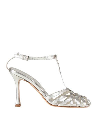 GIANMARCO F. Sandals Silver Leather