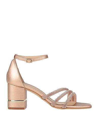 TSAKIRIS MALLAS Sandals Rose gold Textile fibers