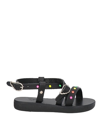 ANCIENT GREEK SANDALS Sandali Nero Pelle, Cristallo Swarovski®
