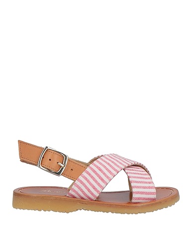 BONPOINT Sandali Rosa antico Pelle, Fibre tessili