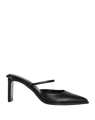CALVIN KLEIN Mules and clogs Black Leather
