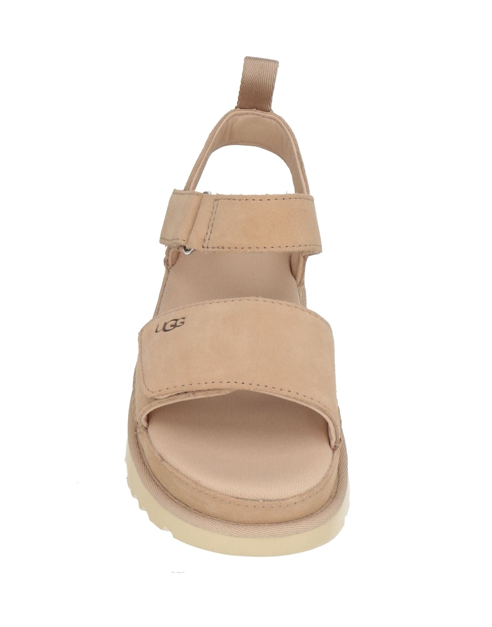 UGG ベージュ ミュール サンダル UGG TAZZ SAND SUEDE LINED SHEARLING MULE PLATFORM WOMEN'S SLIPPERS