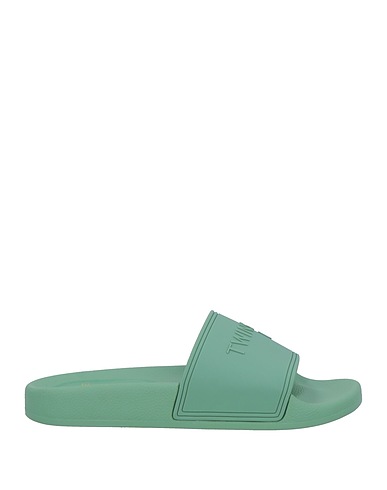TWINSET Sandals Sage green 100% PVC - Polyvinyl chloride