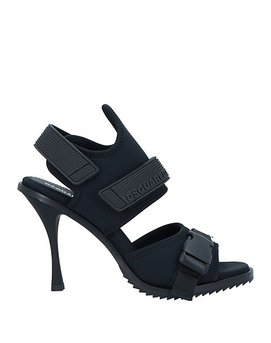 DSQUARED2 Sandals Black Textile fibres, Rubber