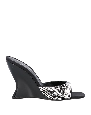 EVANGELIE SMYRNIOTAKI x SERGIO ROSSI Sandals Black Textile fibres
