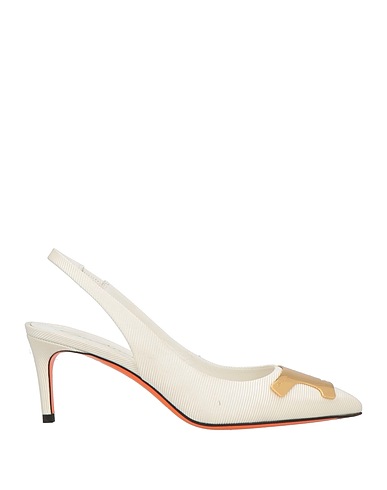 SANTONI Pump Ivory Textile fibers