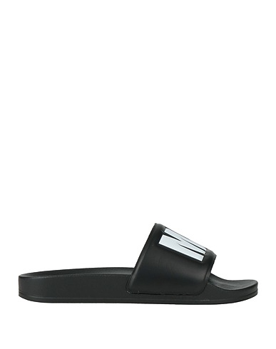 MSGM Ciabatte e pantofole Nero Fibre tessili