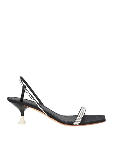 3JUIN Sandals Black Textile fibers