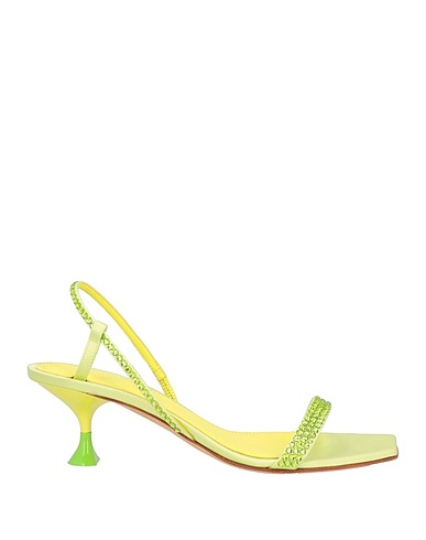 3JUIN Sandals Light green Textile fibers