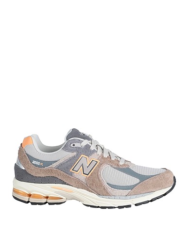 NEW BALANCE Sneakers Grey Leather, Textile fibres