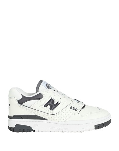 NEW BALANCE Sneakers White Leather, Textile fibres