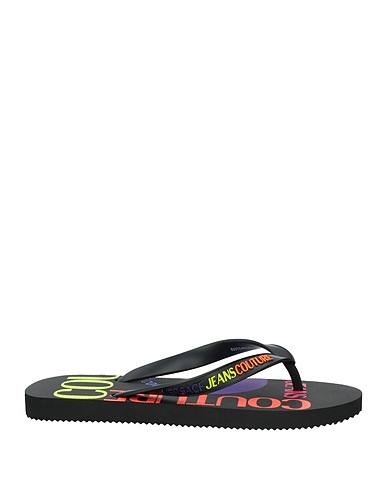 VERSACE JEANS COUTURE Flip flops Black PVC - Polyvinyl chloride