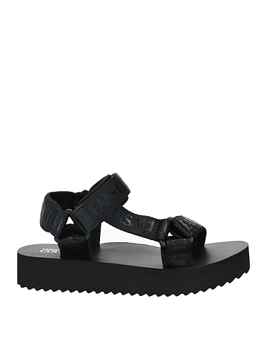 VERSACE JEANS COUTURE Sandals Black Textile fibres