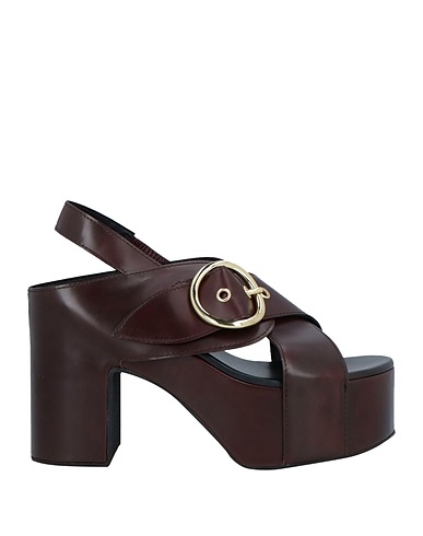 DRIES VAN NOTEN Sandals Dark brown Leather