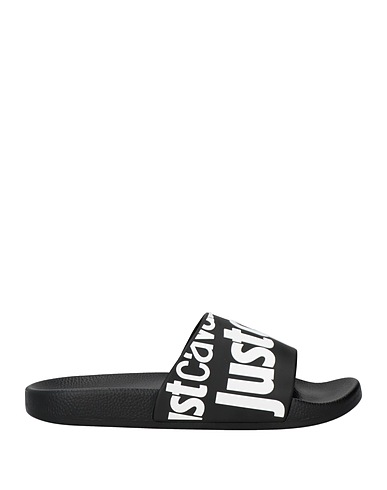 JUST CAVALLI Sandals Black Rubber