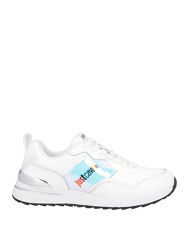 JUST CAVALLI Sneakers White Leather, Polyurethane