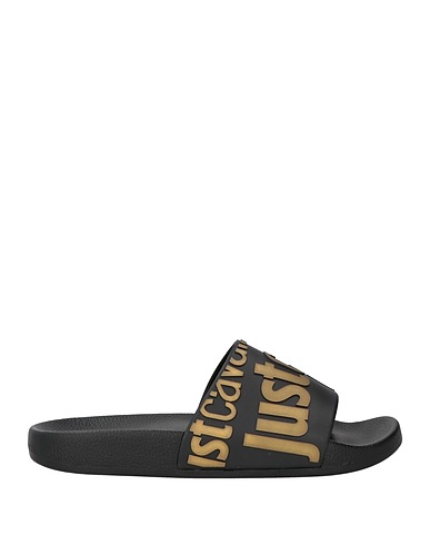 JUST CAVALLI Sandals Black Rubber