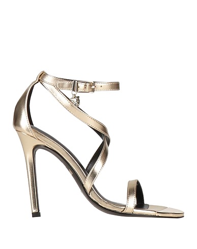 JUST CAVALLI Sandals Platinum Polyurethane