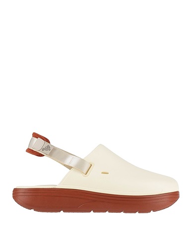 SUICOKE Mules and clogs Ivory Rubber, Textile fibers