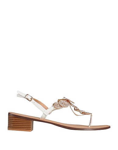 GAI MATTIOLO Flip flops White Textile fibers