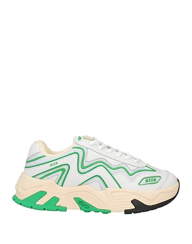 MSGM Sneakers White Textile fibres, Leather