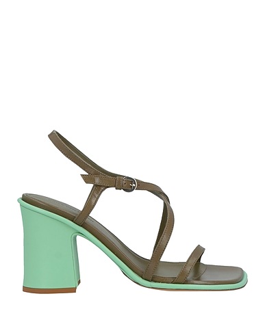 DRIES VAN NOTEN Sandals Military green Leather