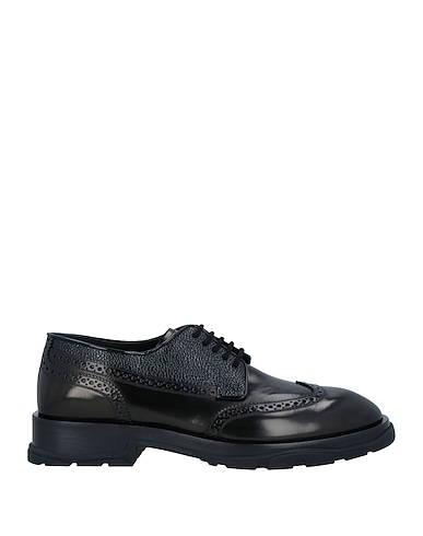 MCQUEEN Laced shoes NERO Leather