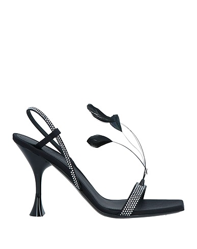 3JUIN Sandals Black Textile fibres