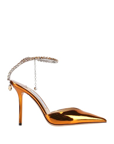 JIMMY CHOO パンプス オレンジ 革（なめし加工）