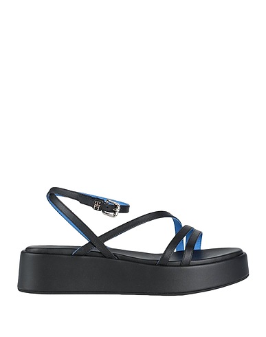TOMMY HILFIGER Πέδιλο Μαύρο Δέρμα
