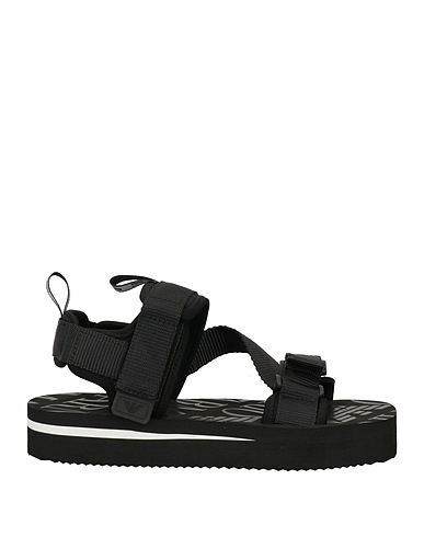EMPORIO ARMANI Sandals Black Textile fibres