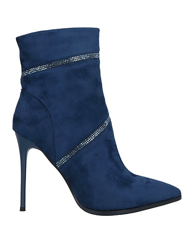 LAURA BIAGIOTTI Ankle boot Navy blue Textile fibres