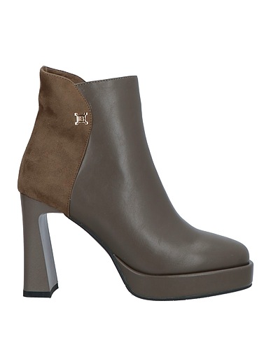 LAURA BIAGIOTTI Ankle boot Military green Textile fibres