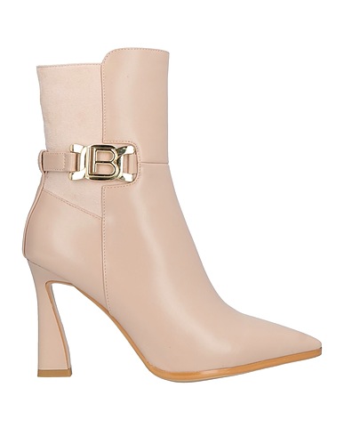 LAURA BIAGIOTTI Ankle boot Beige Textile fibres
