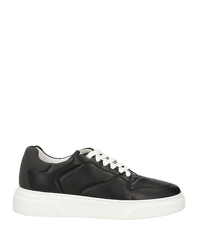 NOOVA Sneakers Black Leather, Textile fibers