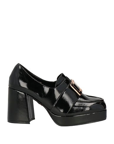 LAURA BIAGIOTTI Loafers Black Textile fibres