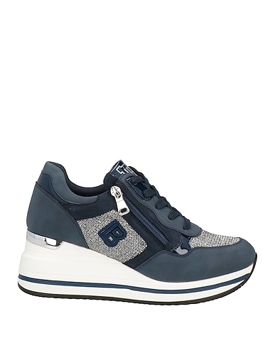 LAURA BIAGIOTTI Sneakers Navy blue Textile fibres