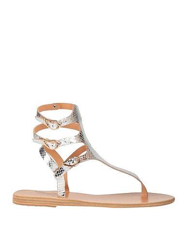 ANCIENT GREEK SANDALS Tongs Argent Cuir