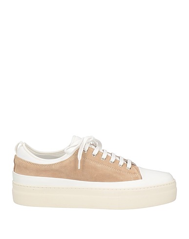 ELEVENTY Sneakers Beige Leather, Textile fibres