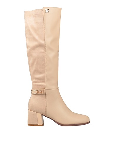 LAURA BIAGIOTTI Boots Cream Textile fibres