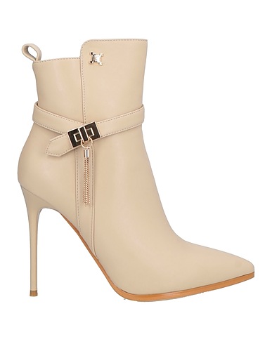LAURA BIAGIOTTI Ankle boot Beige Textile fibres